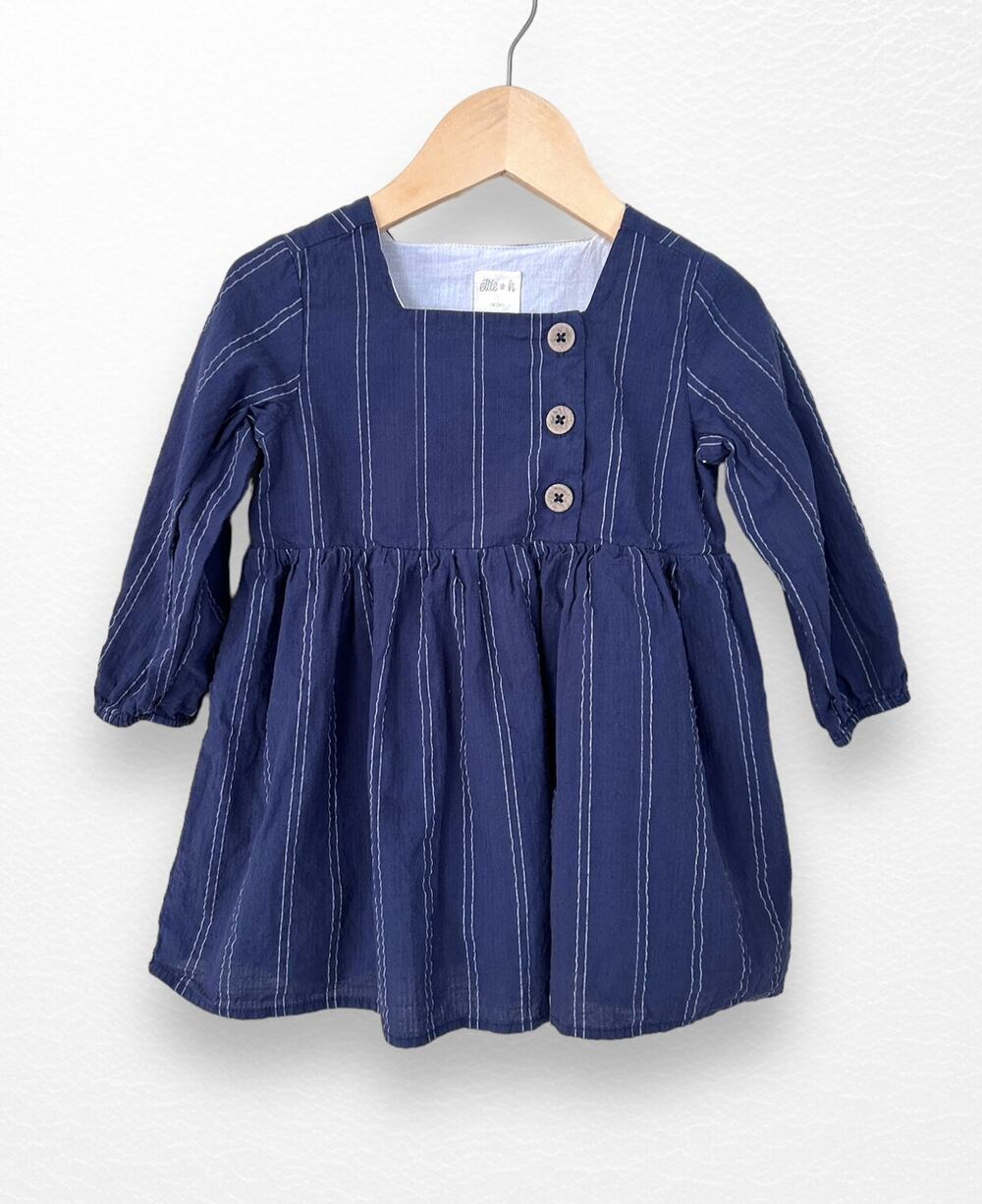 Ettie + H Textured Cotton Dress, 18-24 Months